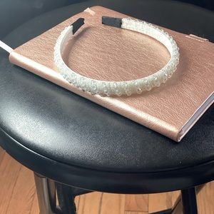 Crystal beaded headband - White Crystal